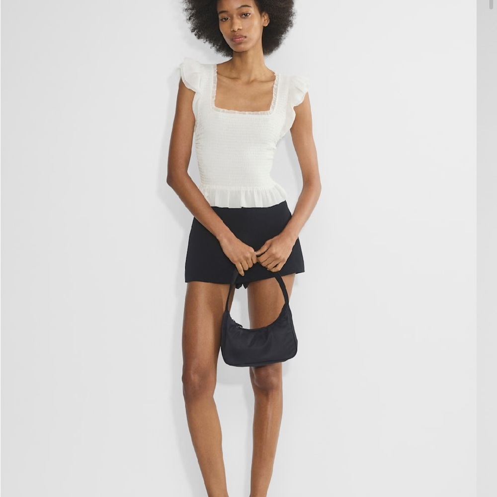 Aritzia Celia Ruffle Sleeve Blouse